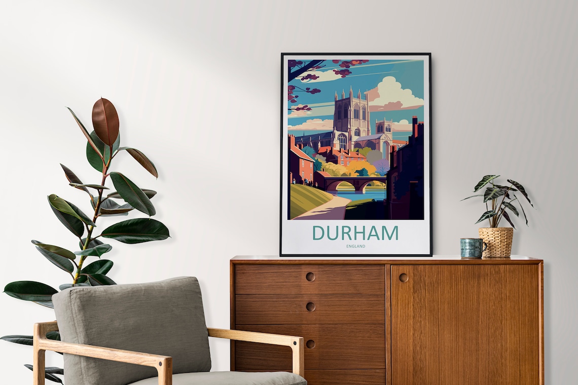 Durham Travel Poster, England Wall Art - Image 2