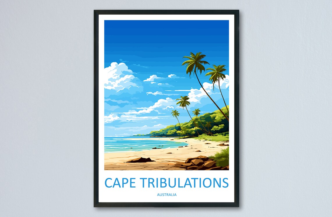 Cape Tribulation Palm Beach Where Rainforest Meets the Sea Poster