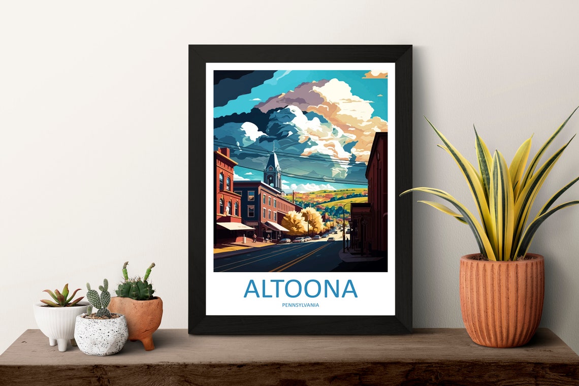 Altoona Travel Print Wall Art Altoona Wall Hanging Home Dcor Altoona Gift Art Lovers Pennsylvania Art Lover Gift Pennsylvania Travel Poster - Image 3