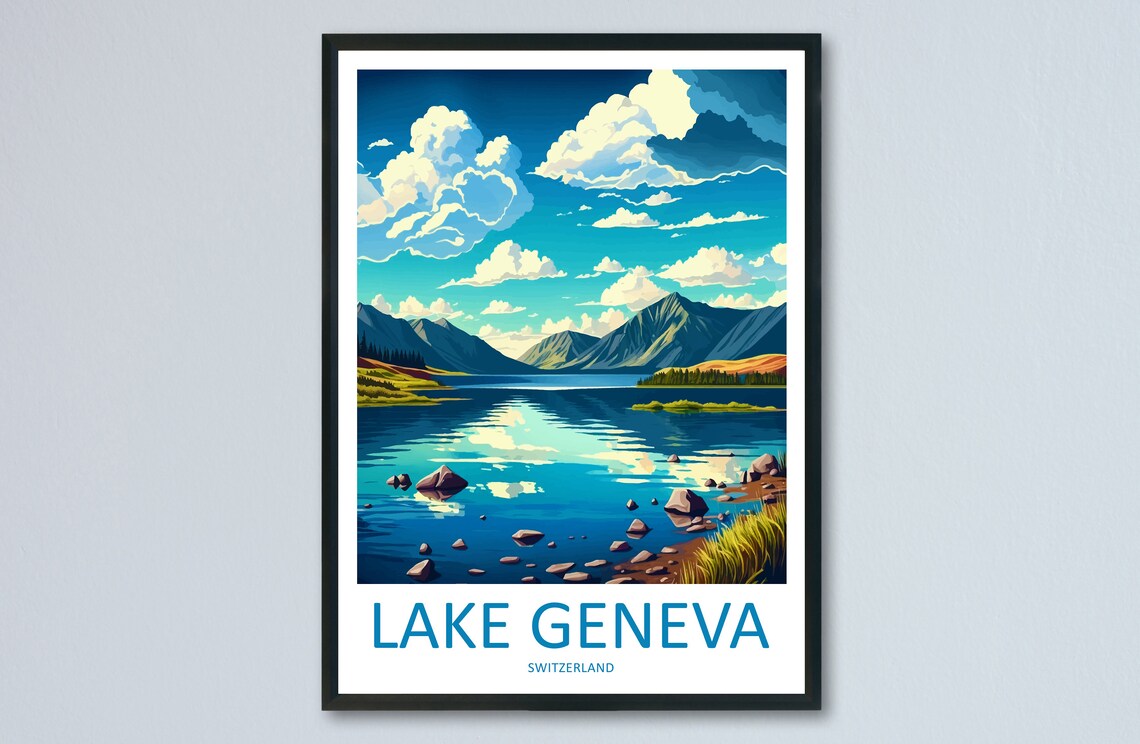Lake Geneva Home Decor Switzerland Art Print