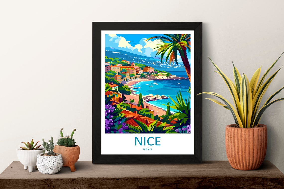 Nice France Print Nice France Home Decor Cityscape Art Print Nice France Wall Art For Travel Enthusiast Gift Wall Hanging Nice France Poster - Image 3