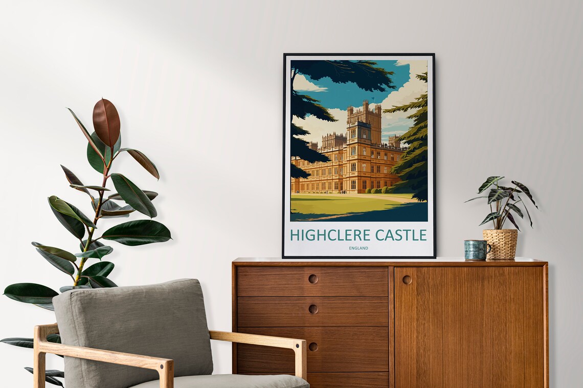 Highclere Castle Travel Poster, England Wall Art - Image 2