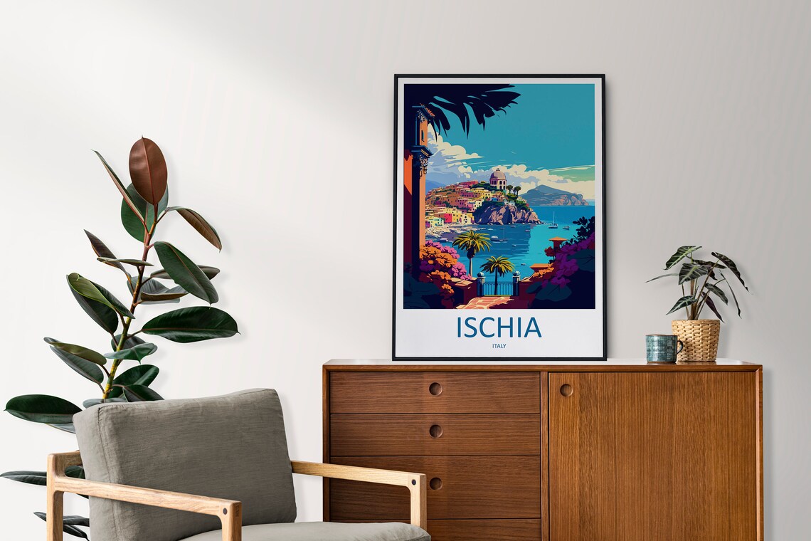 Ischia Travel Poster, Italy Coastal Wall Art - Image 2