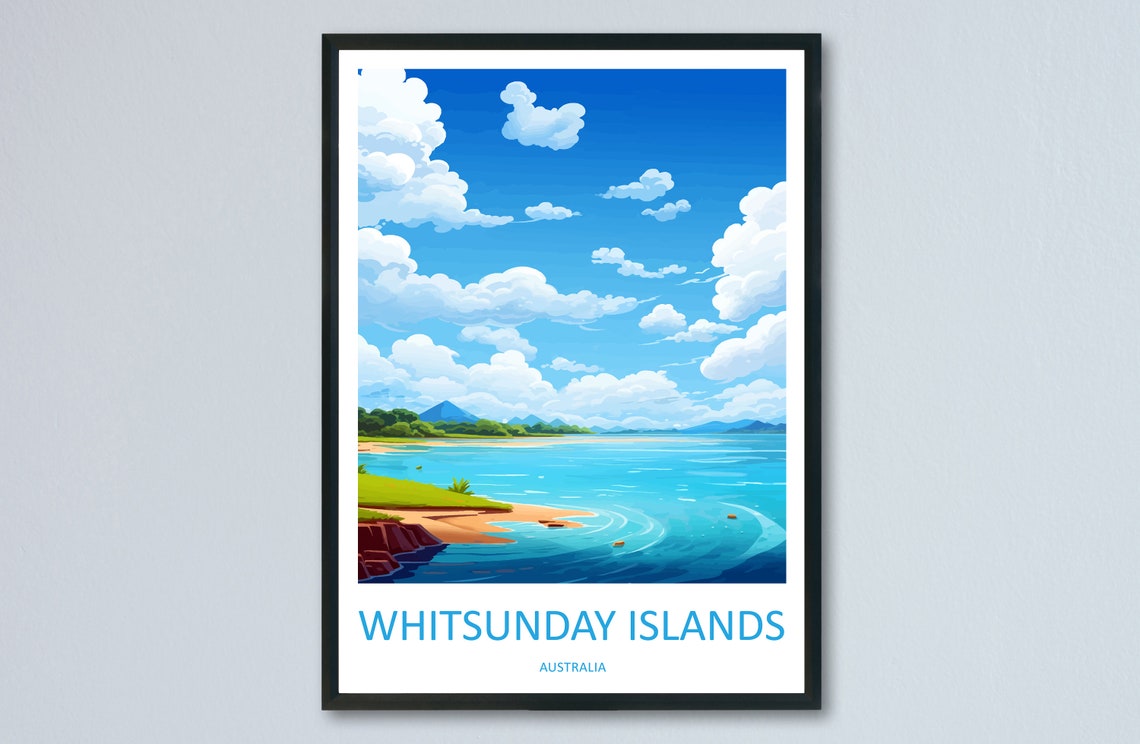 Whitsunday Islands Australia Turquoise Sea And Sandy Point Poster