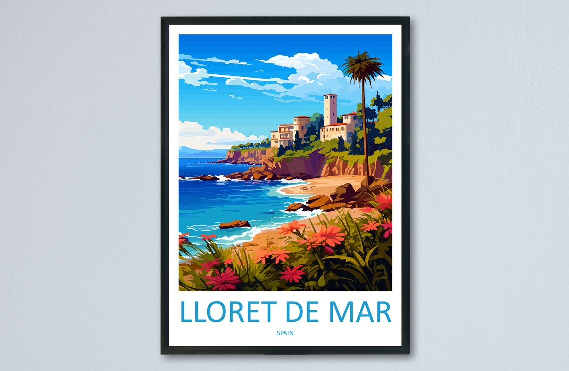 Lloret De Mar Travel Poster, Spain Wall Decor