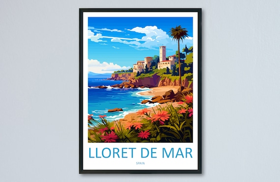 Lloret De Mar Travel Poster, Spain Wall Decor