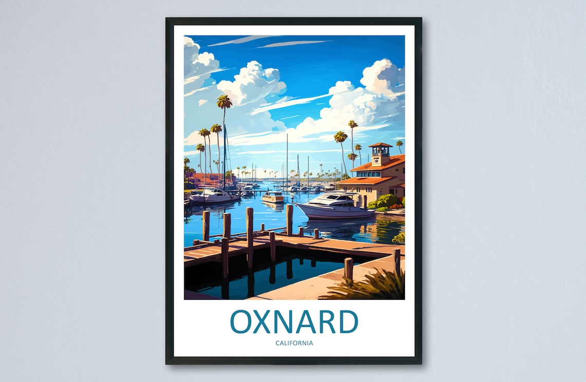 Oxnard Travel Poster, California Place Print