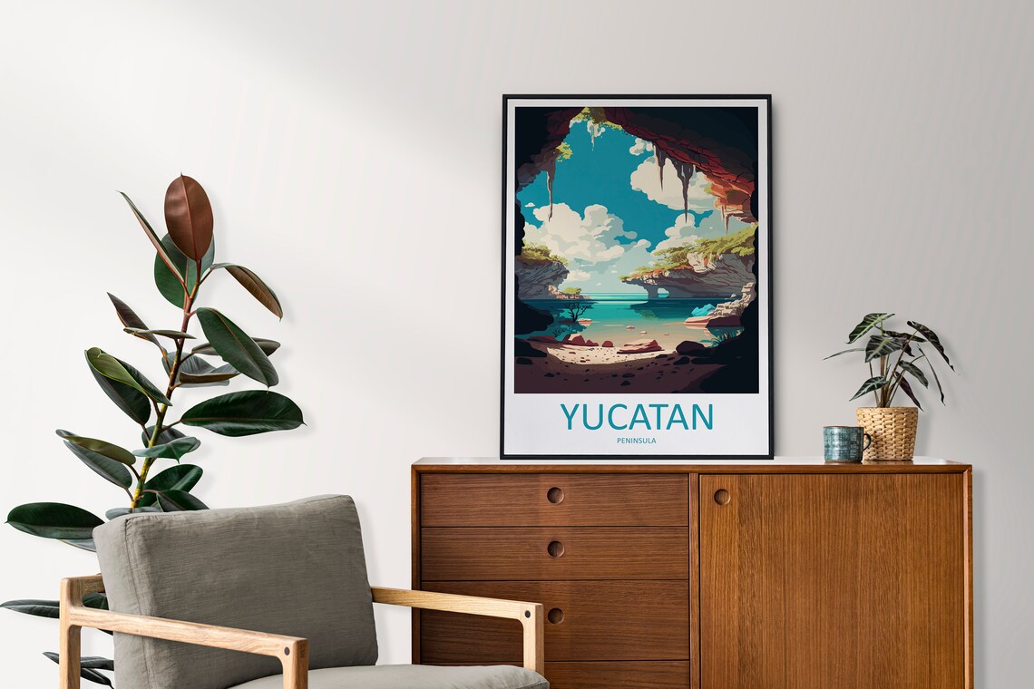 Yucantan Peninsula Travel Poster, Home Decoration - Image 2