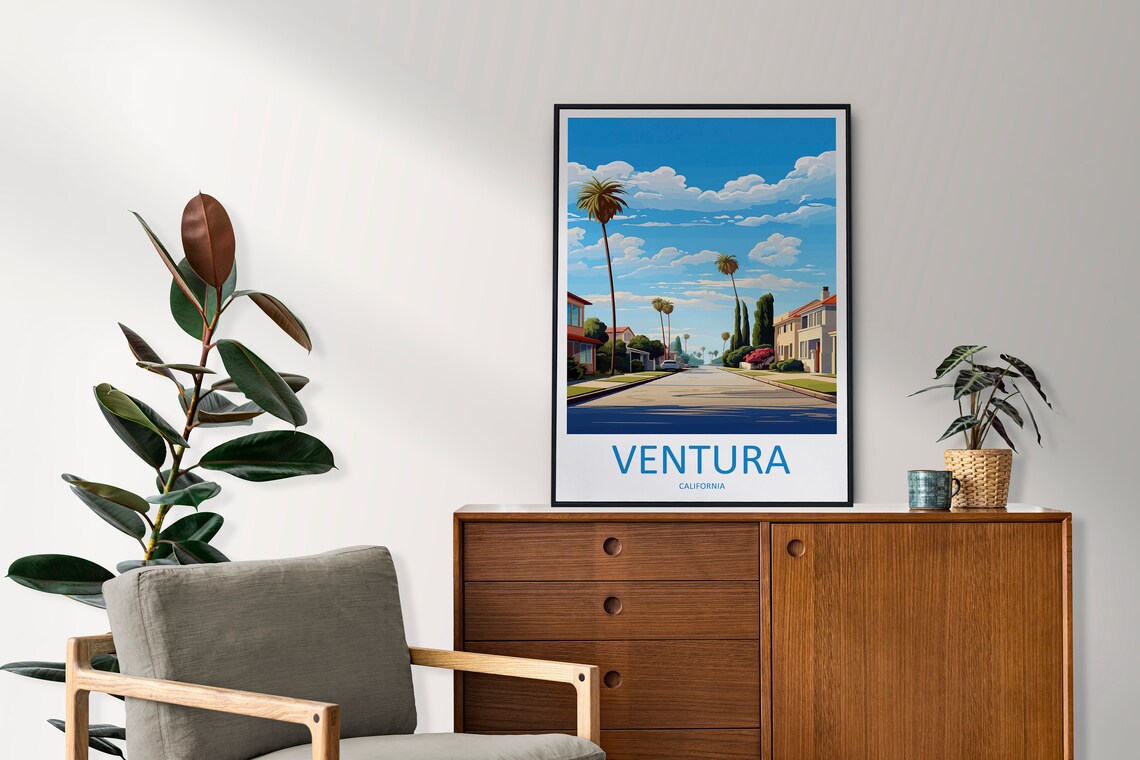 Ventura Travel Poster, California Wall Art Print - Image 2