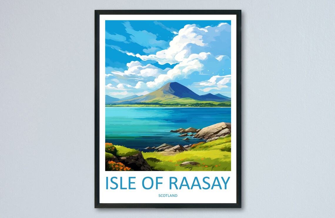 Isle Of Raasay Travel Poster, Scotland Wall Art