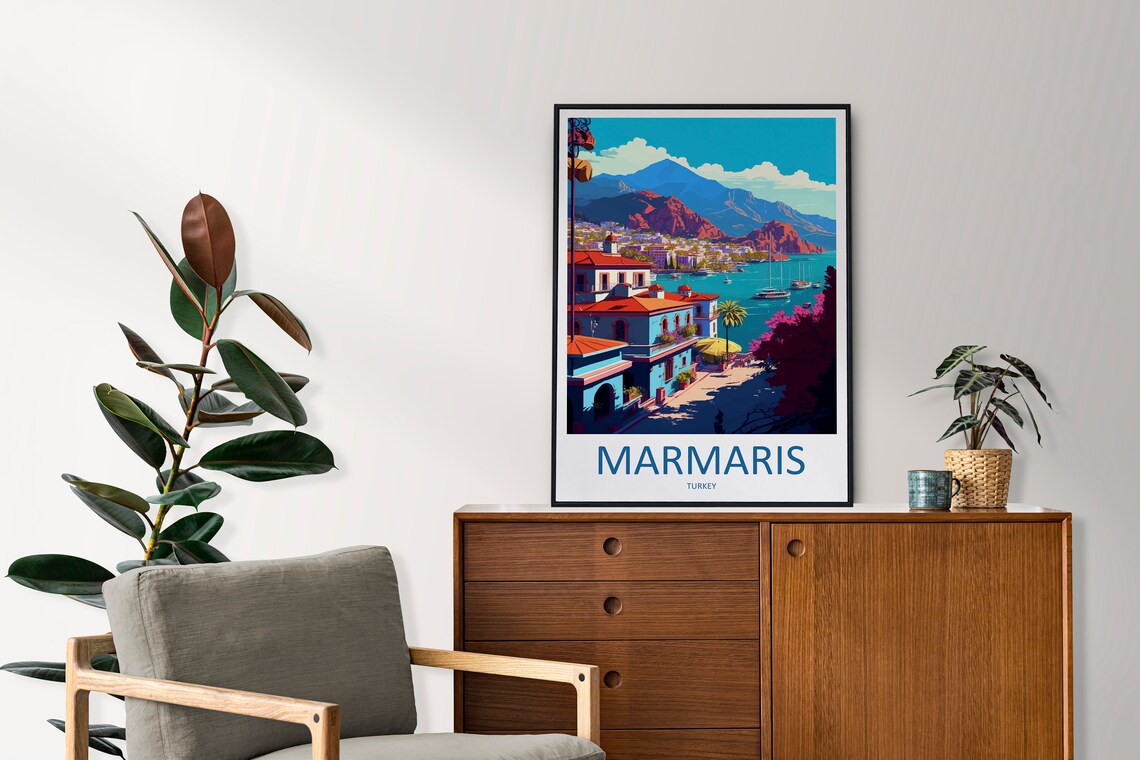 Marmaris Travel Poster, Turkey City View - Image 2
