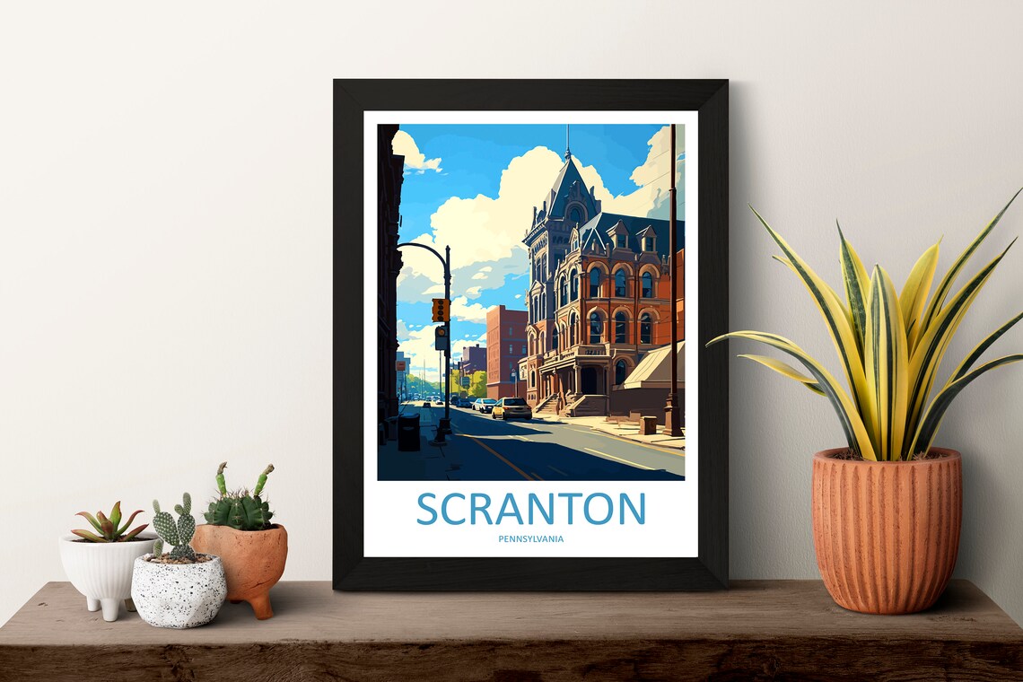 Scranton Travel Poster, Pennsylvania Place Print - Image 3