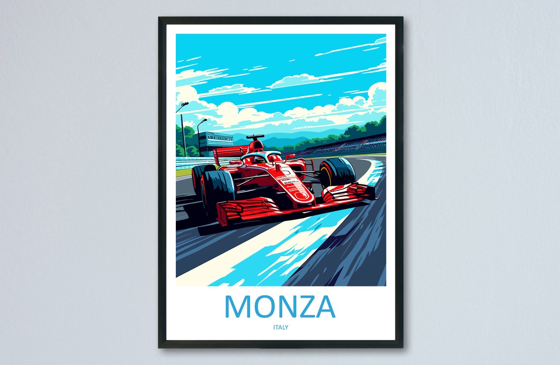 Monza Italy Grand Prix Formula One Race Car Minimalist Poster Art