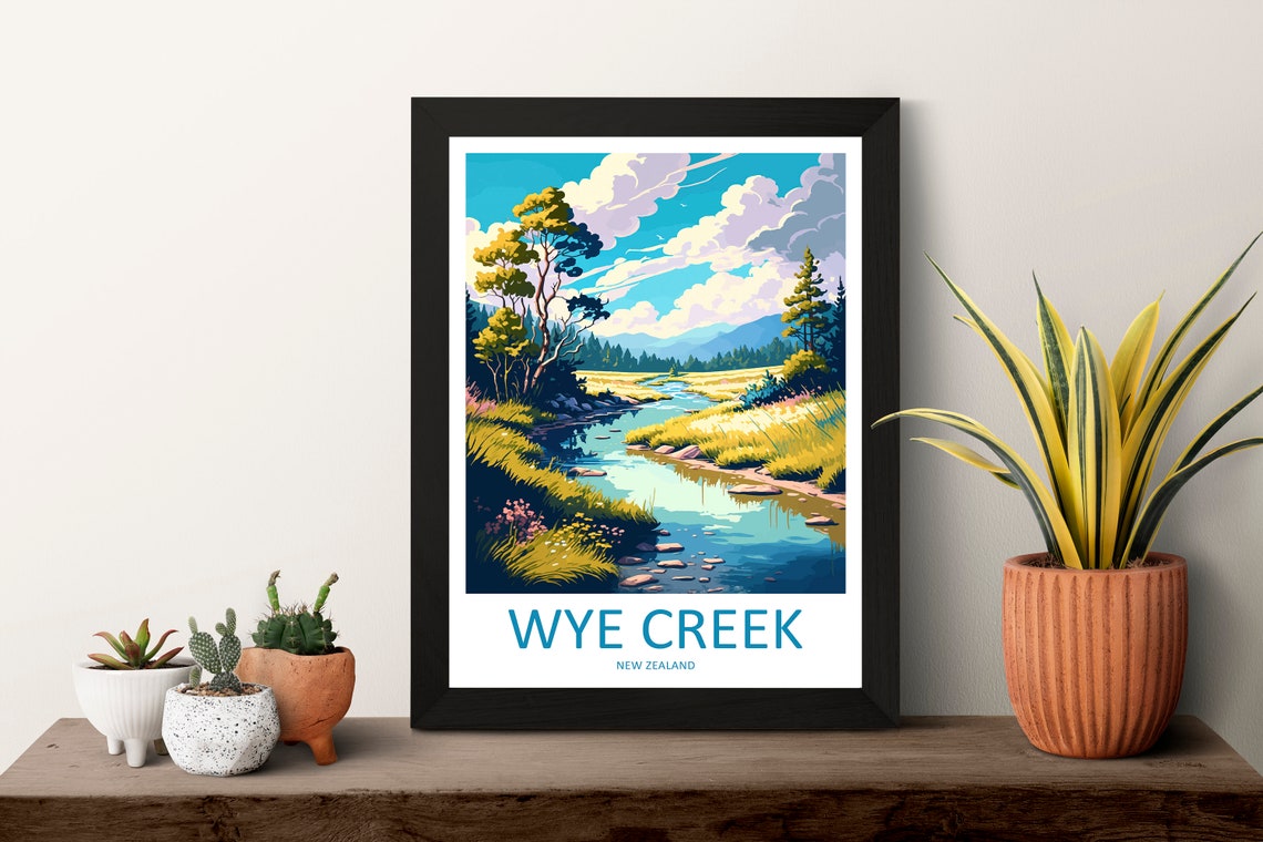 Wye Creek Travel Print Wall Art Wye Creek Wall Hanging Home Decoration Wye Creek Gift Art Lovers Wall Art Wye Creek New Zealand Wall Poster - Image 3