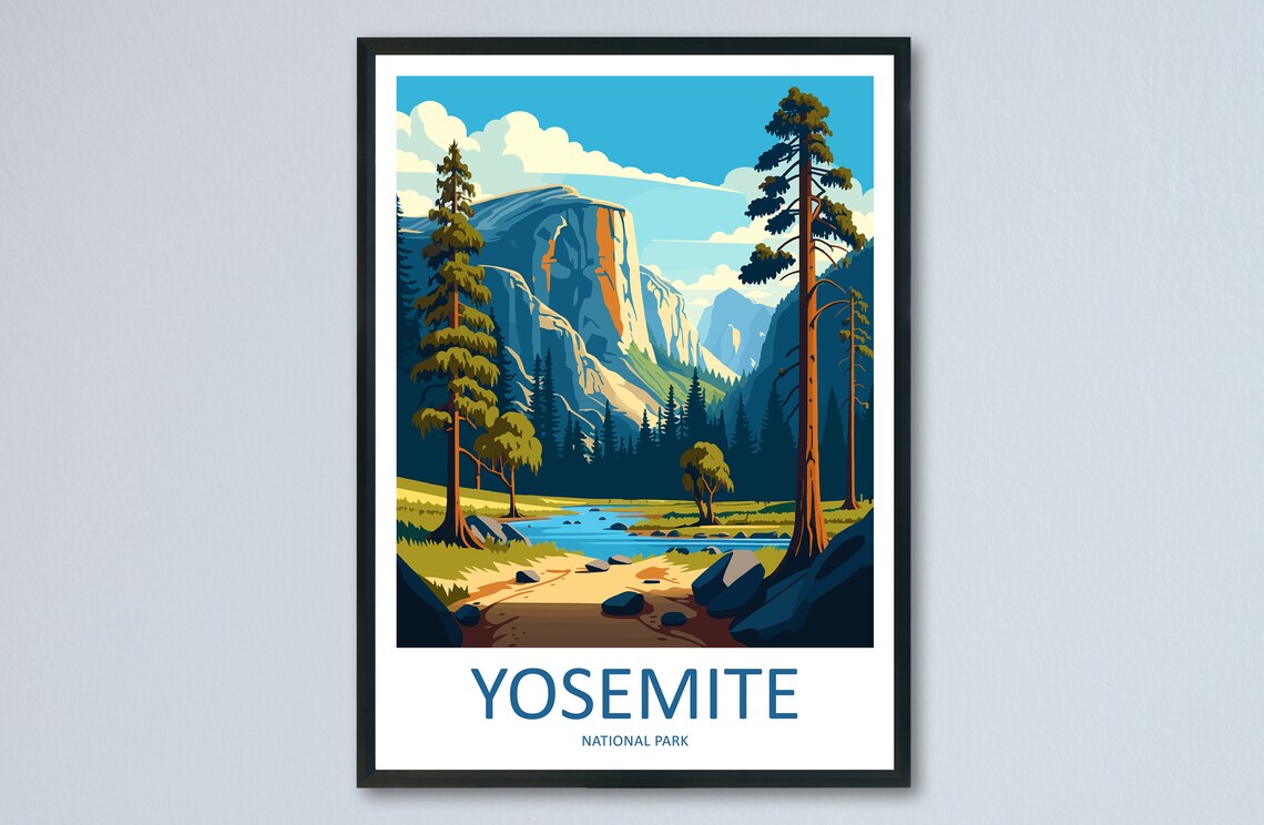 Yosemite National Park Gift Travel Poster