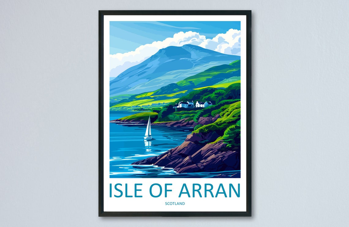 Isle Of Arran Travel Print Wall Art Isle Of Arran Wall Hanging Home Dcor Isle Of Arran Gift Art Lovers Scotland Art Lover Gift Isle Poster