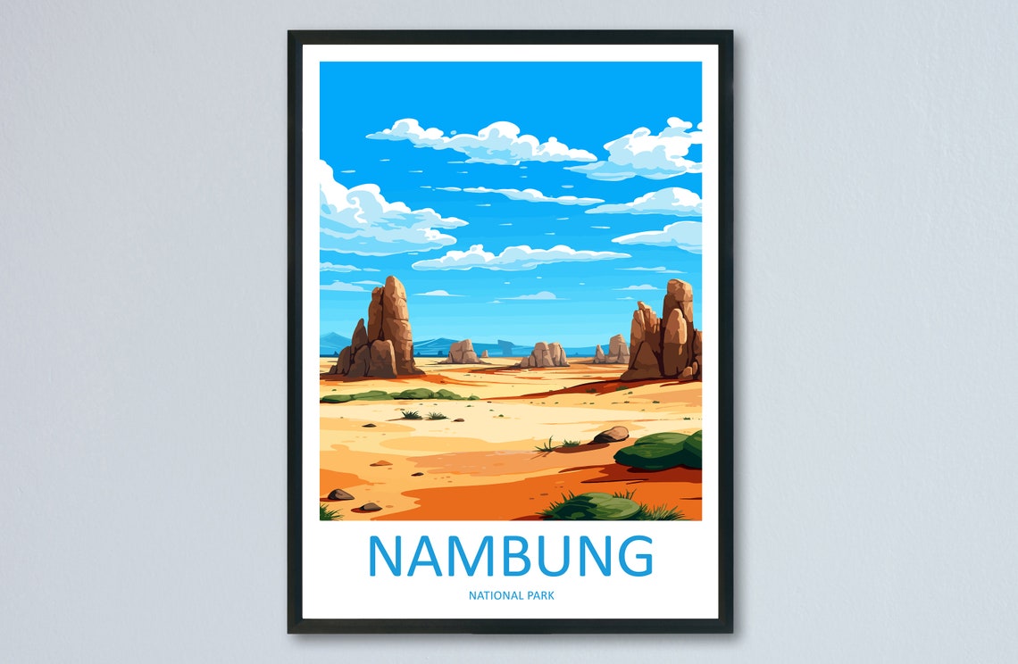 Nambung National Park Pinnacles Desert Australia Travel Poster