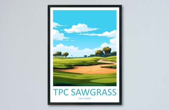 Tpc Sawgrass Golf Course Travel Print Wall Art Hanging Home Dcor Gift Lovers