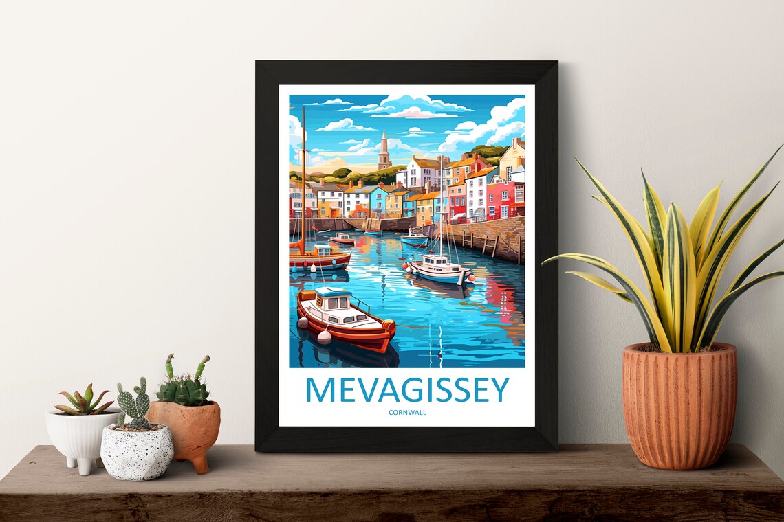 Mevagissey Travel Poster, England Place Wall Art - Image 3