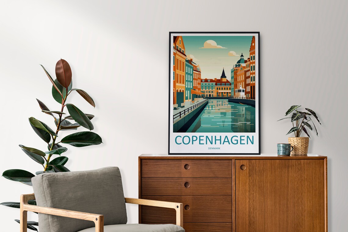 Copenhagen Gift Art Lover Travel Poster - Image 2
