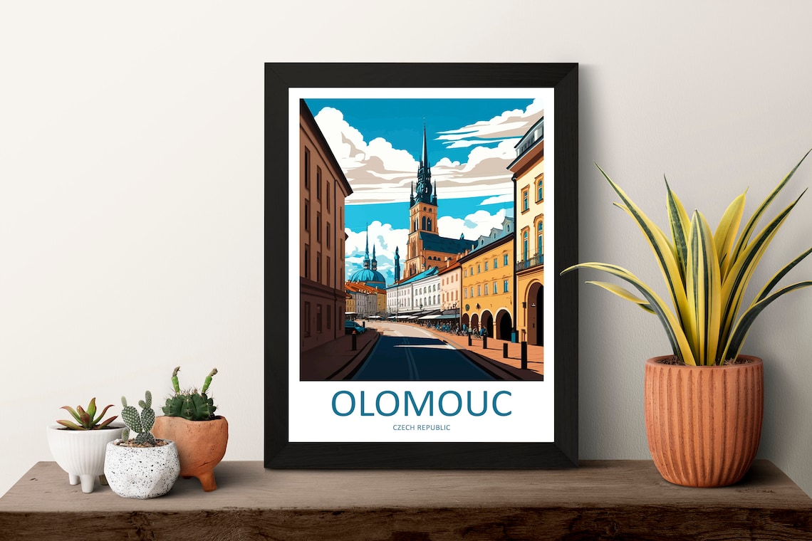 Olomouc Travel Poster, Czech Republic Wall Decor - Image 3