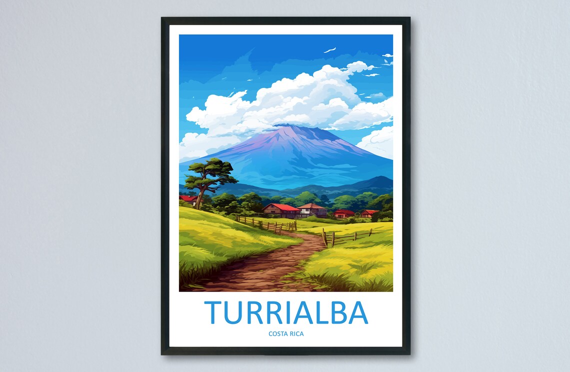Turrialba Travel Poster, Costa Rica Wall Art