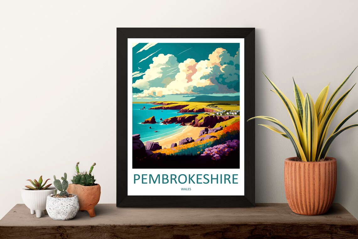 Pembrokeshire Landscape Art Print, Home Decor - Image 3