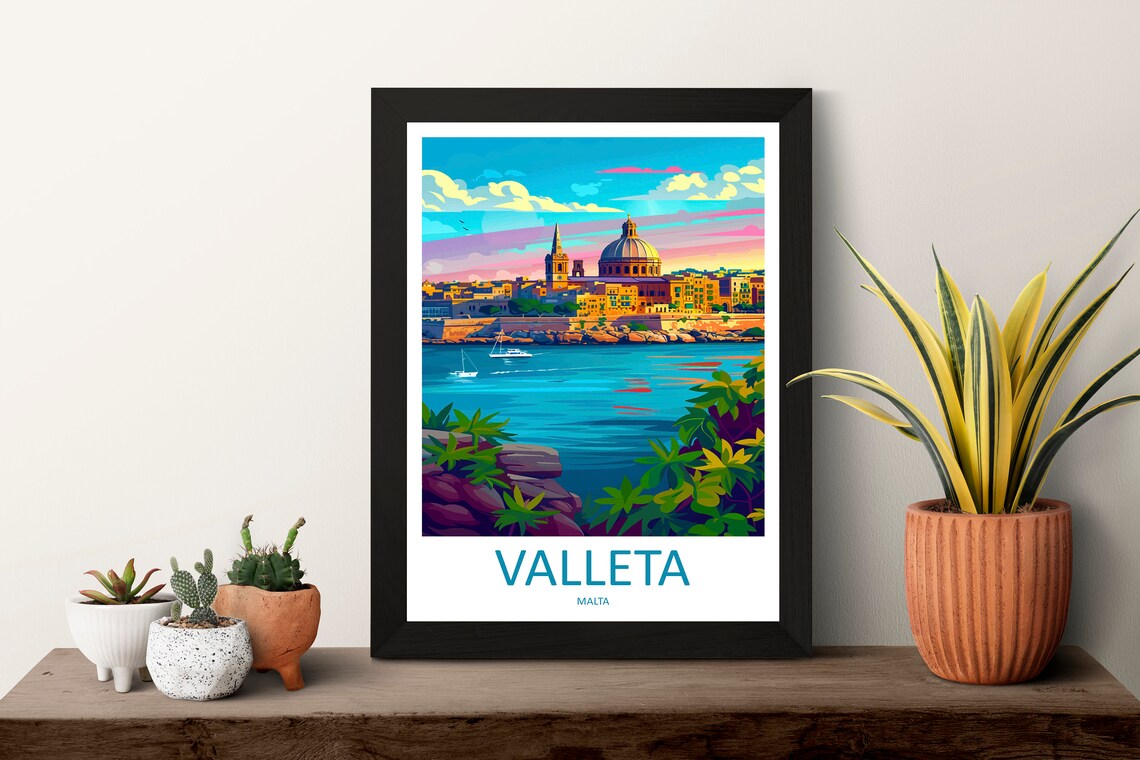 Valletta Travel Poster, Malta City Wall Art - Image 3