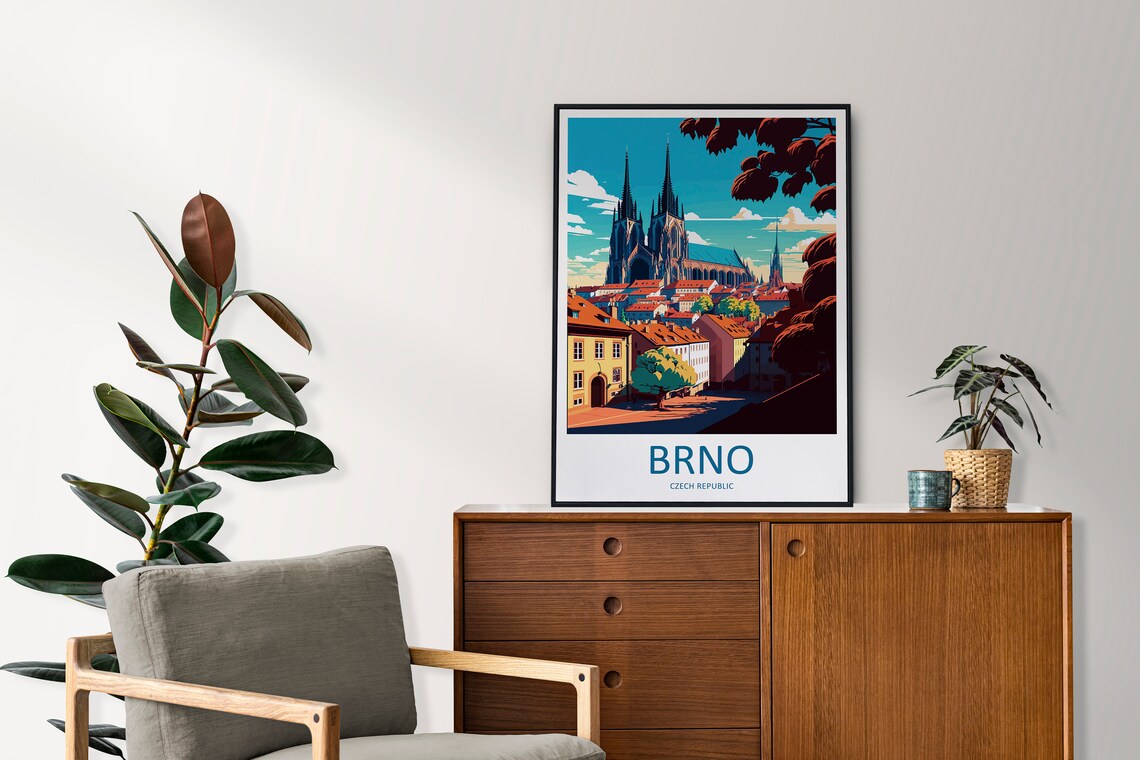 Brno Travel Poster, Czech Republic Wall Art - Image 2