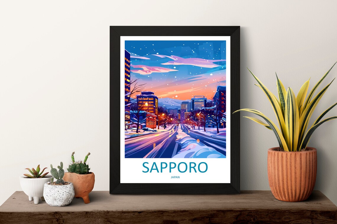 Sapporo Travel Poster, Japan Place Print - Image 3