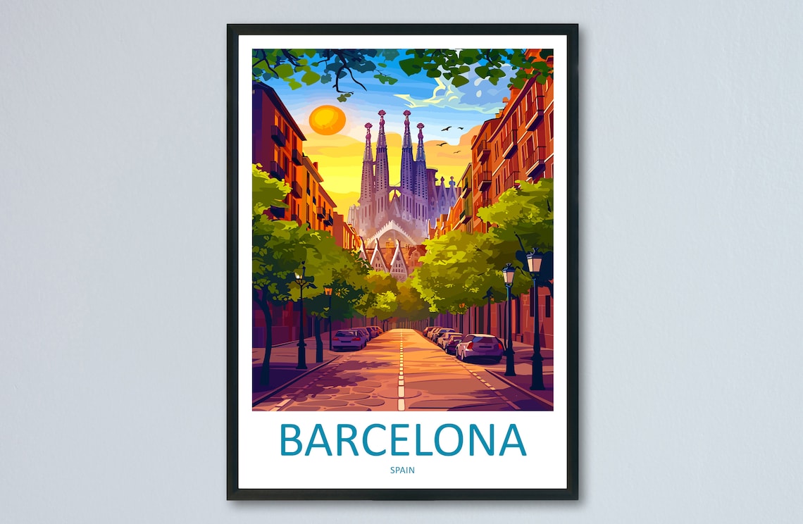 Barcelona Home Dcor Gift Art Lovers Poster