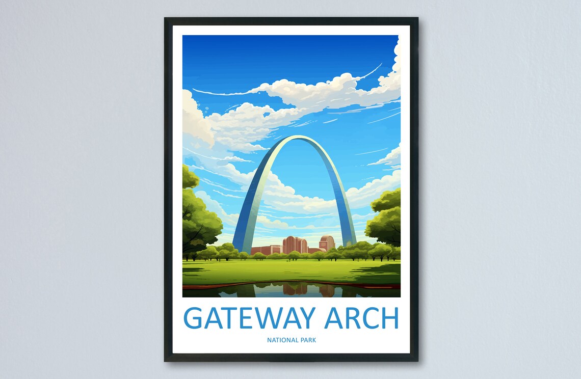 Gateway Arch National Park Travel Poster