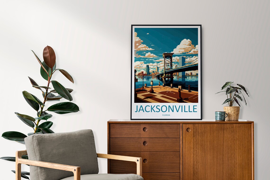 Jacksonville Travel Poster, Florida Home Decor - Image 2