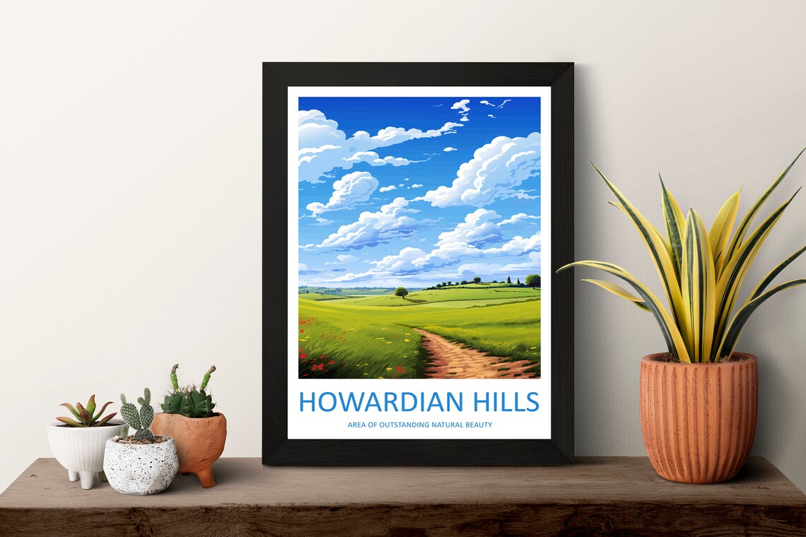 Howardian Hills Wildflower Meadow Country Path Travel Poster - Image 3