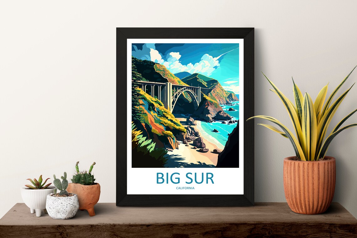 Big Sur Travel Poster, California National Park - Image 3