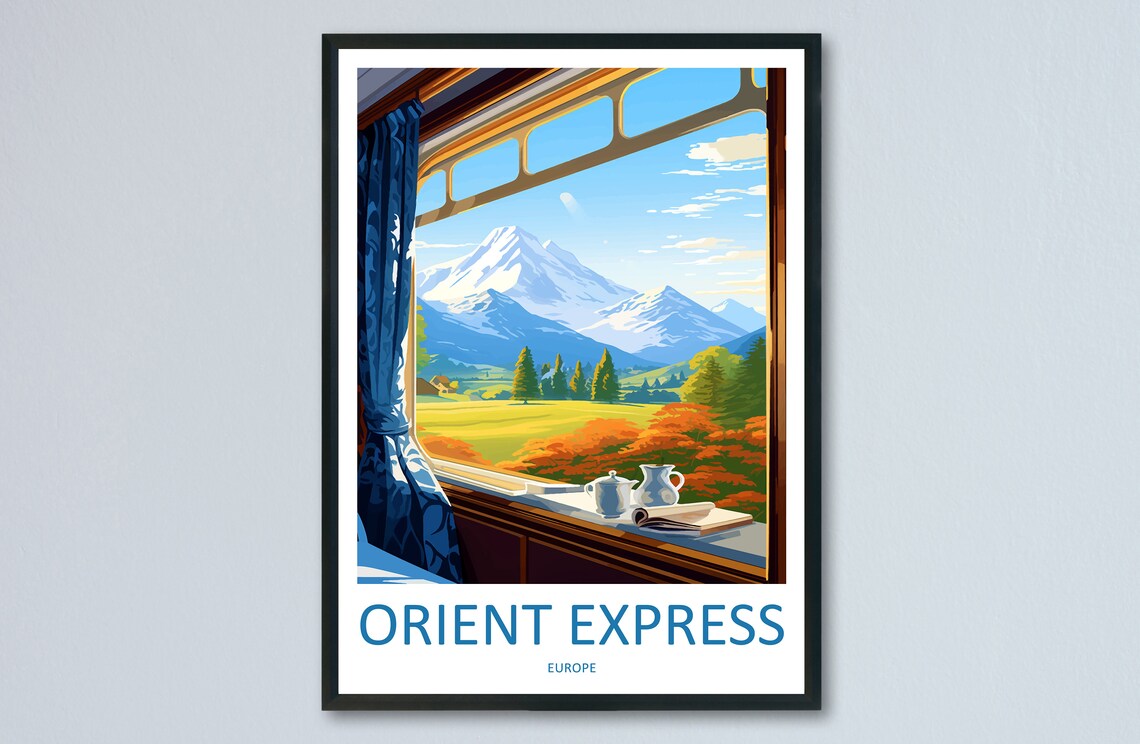 Orient Express Travel Poster, Europe Wall Decor
