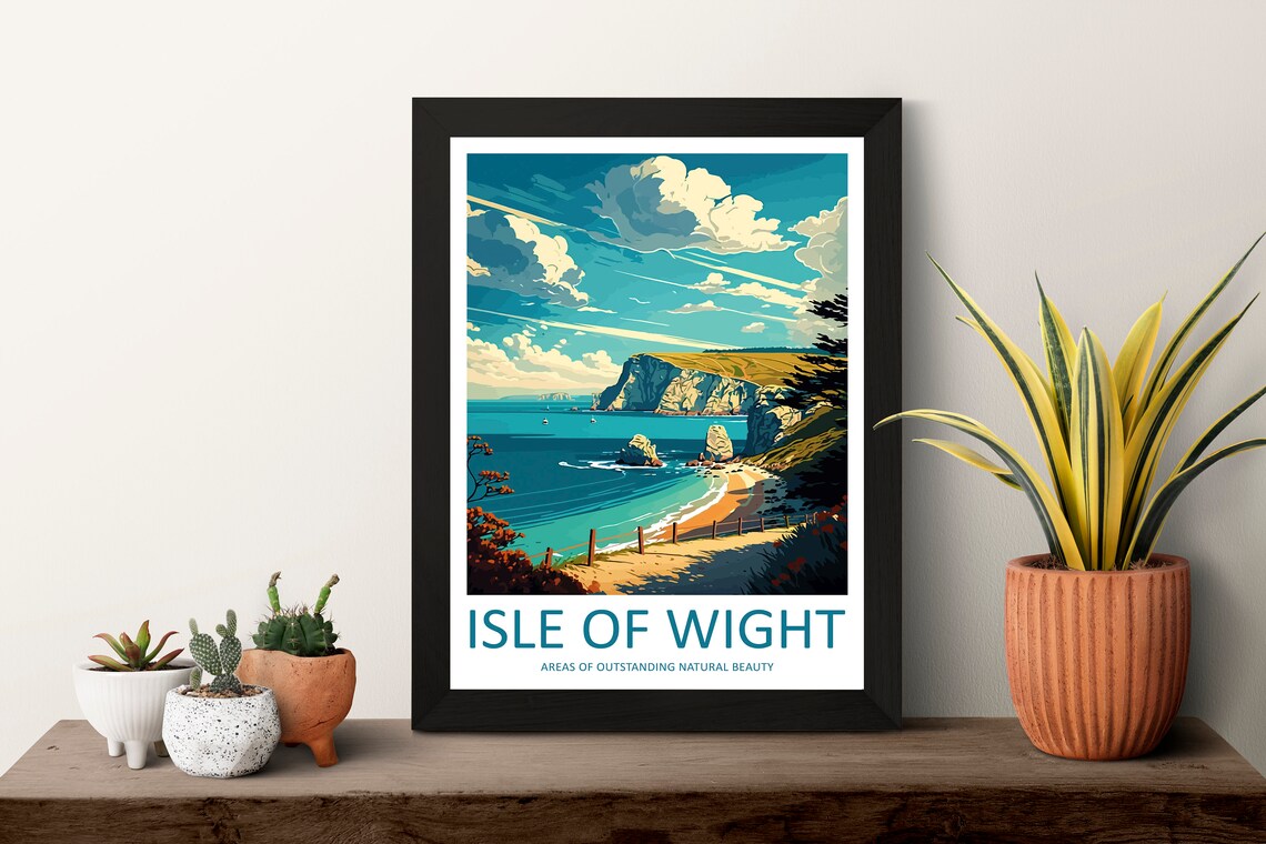 Isle Of Wight Travel Poster, Wall Art Print - Image 3