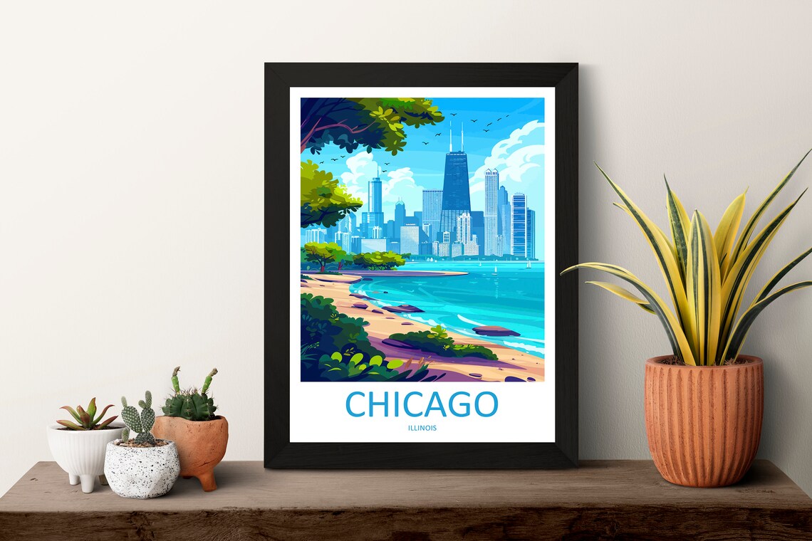 Chicago Gift For Art Lovers Travel Poster - Image 3