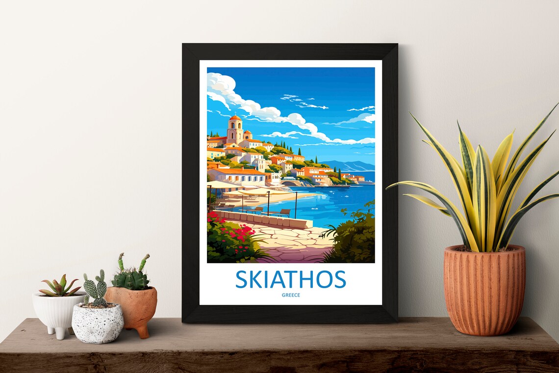 Skiathos Travel Poster, Greece Wall Decor - Image 3