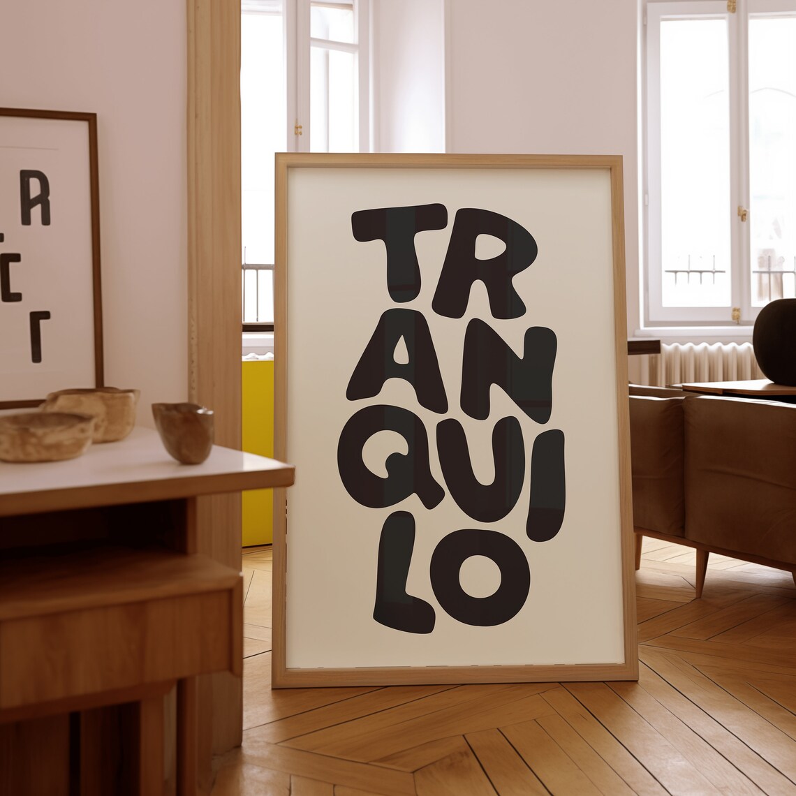 Tranquilo Inspirational Minimalist Poster, Dorm Decor