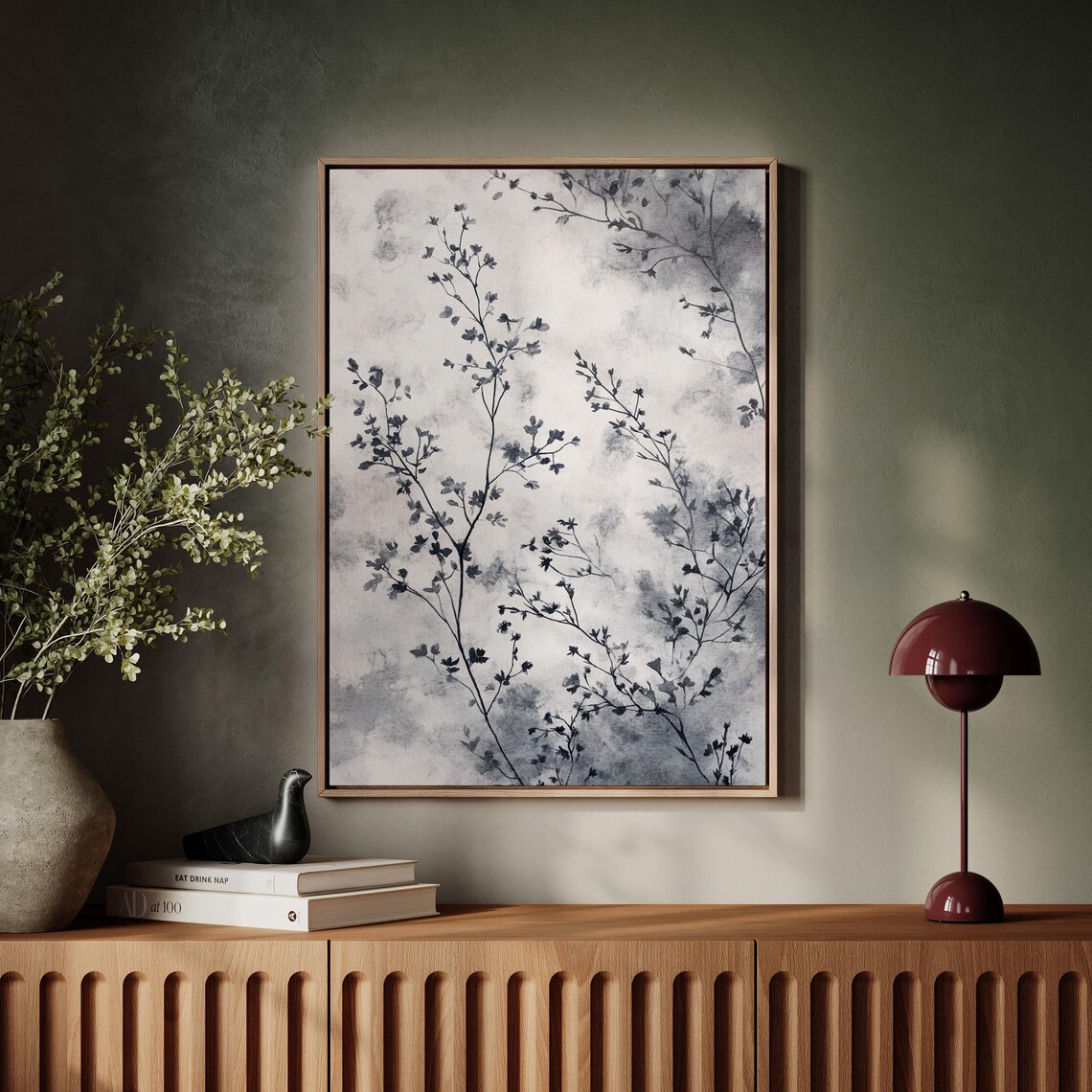 Elegant Floral Abstract Art Print, Minimalist Botanical Decor - Image 3