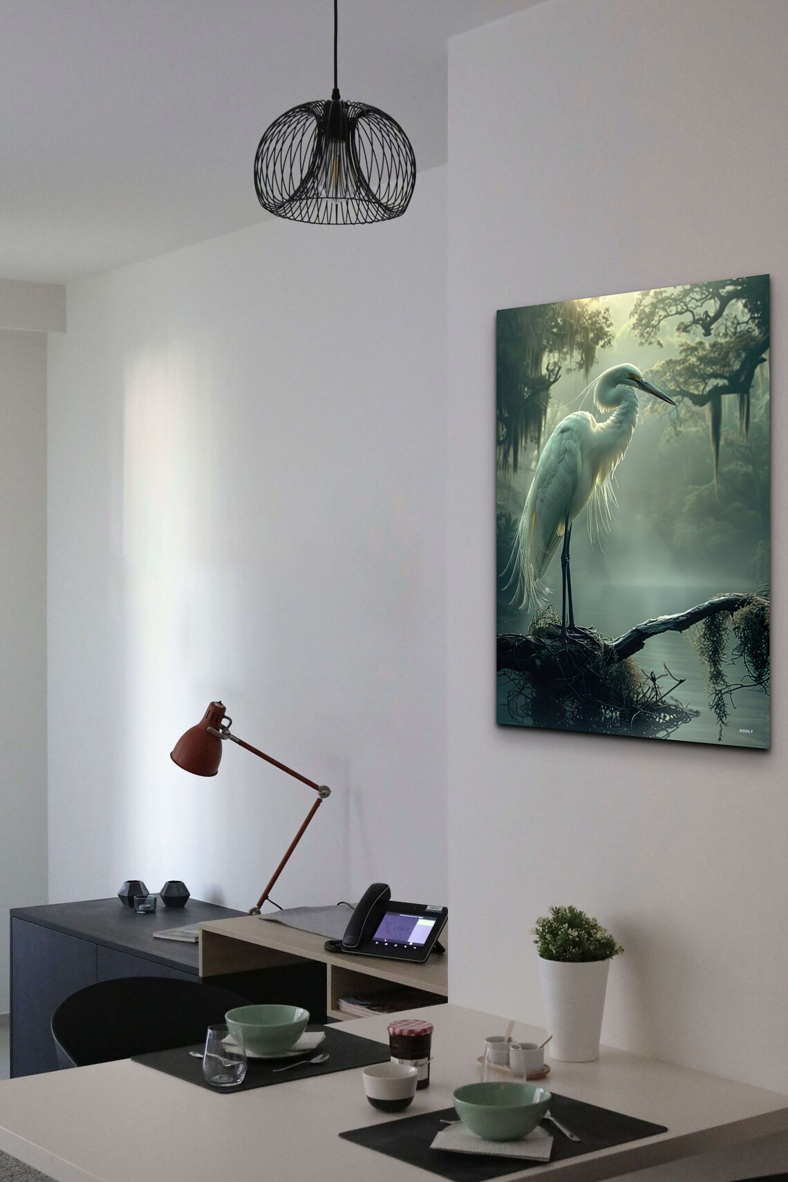 Great White Egret Art Print, Bird Nature Decor - Image 5