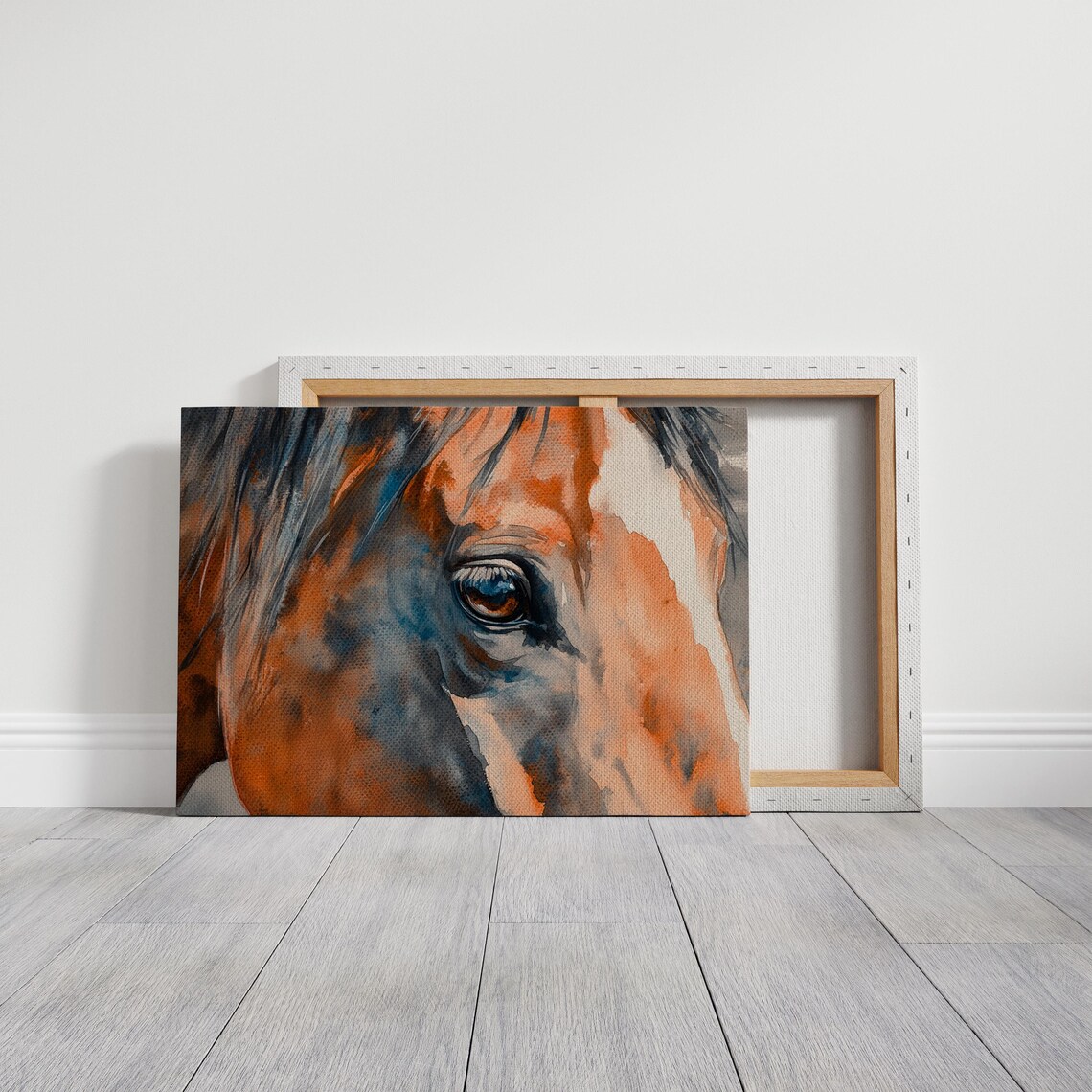 Watercolor Horse Close Up Art Print, Rustic Farmhouse - Image 7