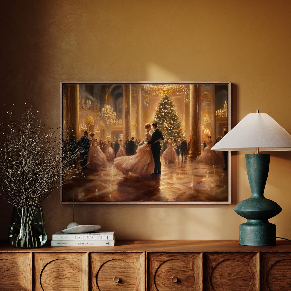 Elegant Christmas Ballroom Dance Grand Winter Ball Holiday Poster