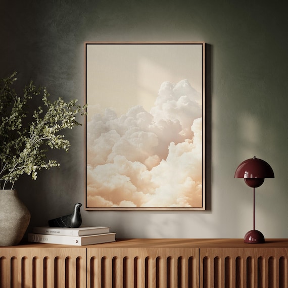 Peach Sunrise Cloud Sky Dreamy Warm Pastel Gallery Cloud Poster