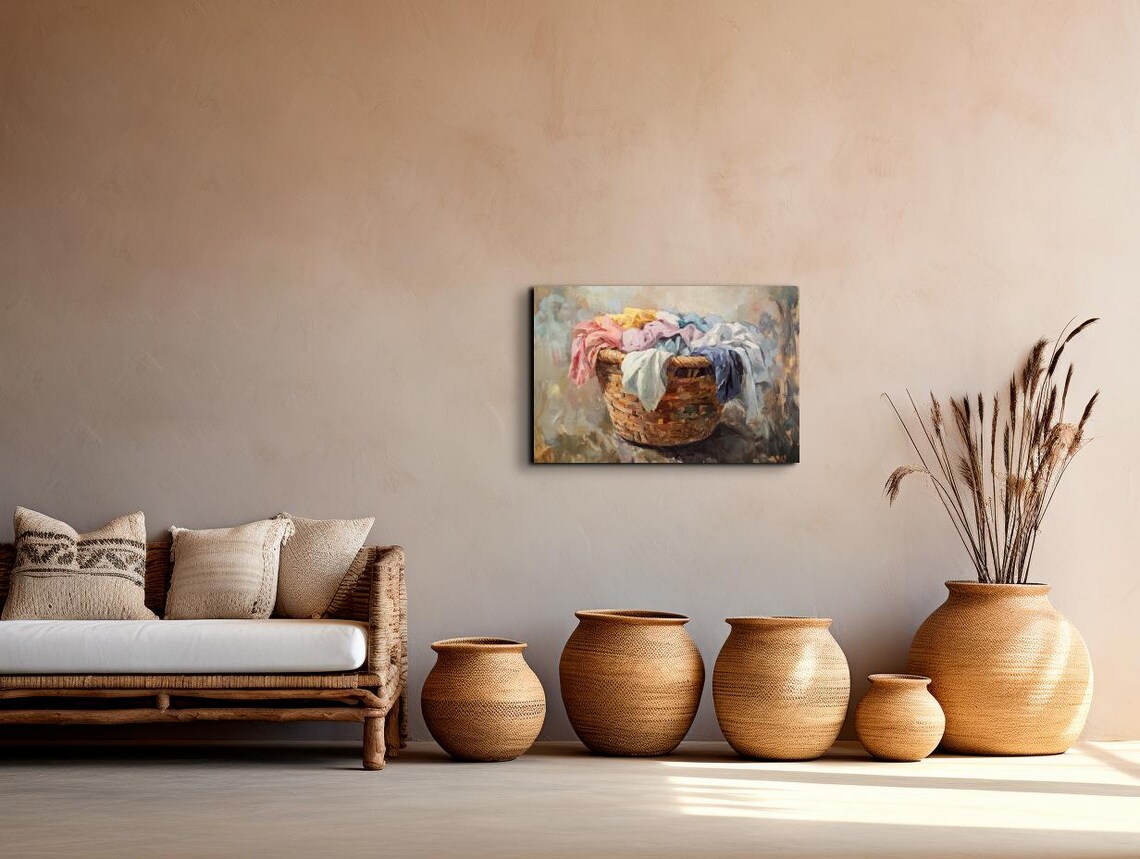 Laundry Basket Art, Laundry Room Wall Art Print - Image 5