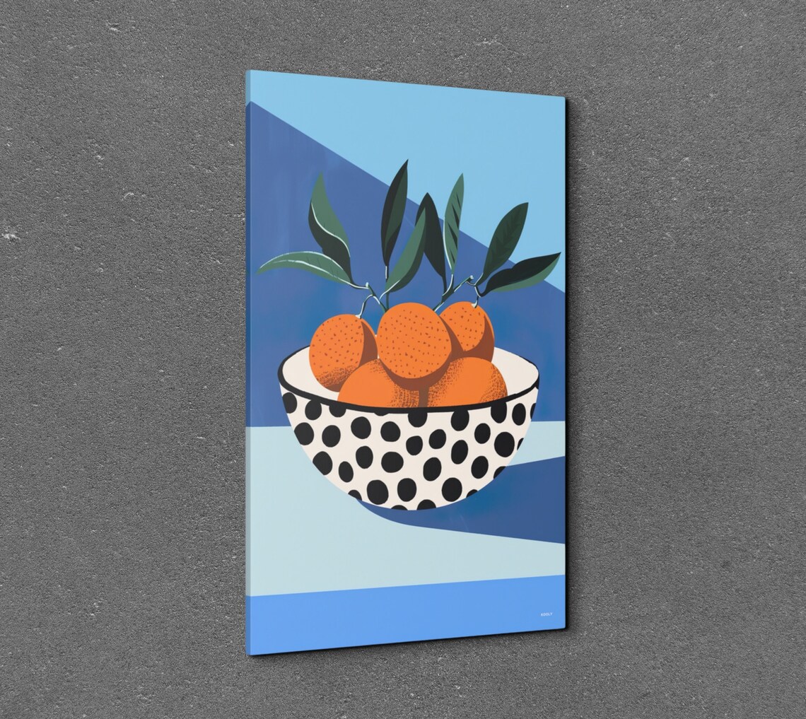 Minimalist Oranges, Mid-Century Modern Kitchen Art - Image 5