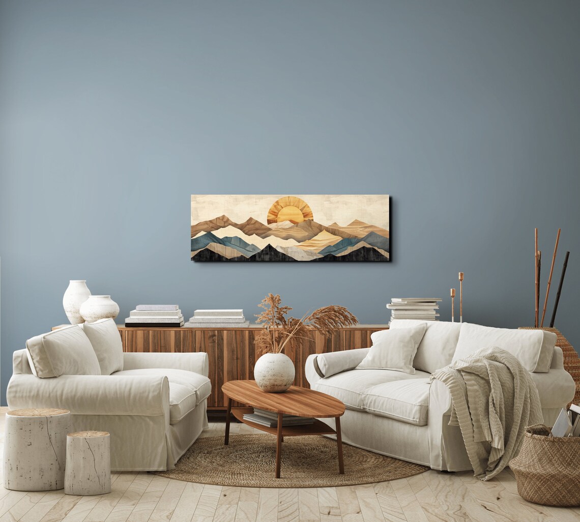 Western Mountain Range, Panoramic Art Print - Image 6