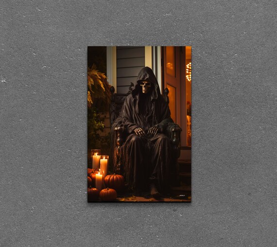 Grim Reaper Halloween Spooky Wall Art