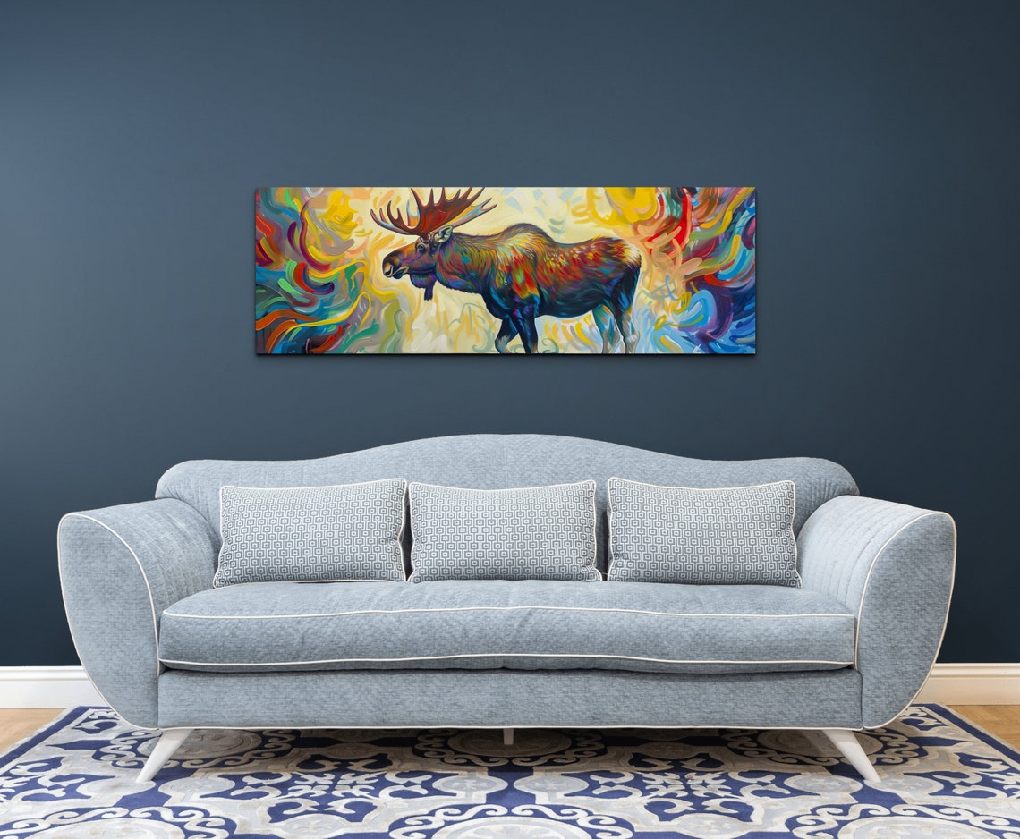 Abstract Moose Panoramic Wall Art Print - Image 4